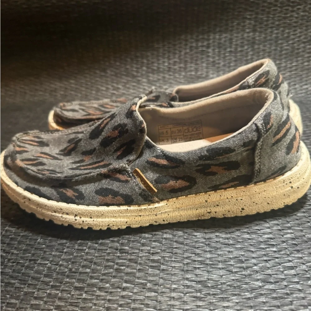 Hey Dude Leopard Print Slip-On Shoes
